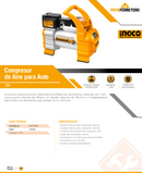 COMPRESOR DE AIRE PARA AUTO 12V INGCO AAC1408