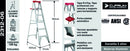 Escalera De Aluminio Tijera 6 Peldaños 150 Kilos Cuprum
