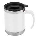 Mug De Acero Inoxidable 400Cc ( Blanco, Impresion Un Color)