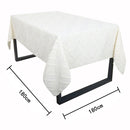 Mantel Cuadrada 180X180 Cm Jacquard Blanco