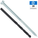 Tornillo Tirafondo Madera 3-1/2 3/16 20 unidad(es)
