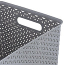 Canasto Ratan 30x22.5x35.5 cm 6 l Gris