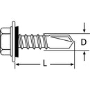 Tornillo Autoperforante Metal 1 10 mm 100 unidad(es)