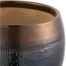 Macetero Aisea De Ceramica 30X23 Cm Oliva Dorado