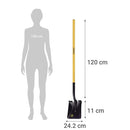 Pala Cuadrada Mango De Fibra 120 Cm