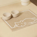 Limpiapies Cat 40X50 Cm Algodon Beige