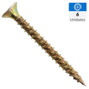 Tornillo Tirafondo Madera 2 Pulg 10 Mm 6 Unidad(Es)