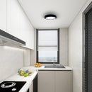 Panel Led Sobrepuesto Circular Negro 18W Luz Calida