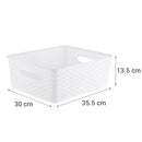 Canasto Ratan 30x13.5x35.5 cm 14 l Blanco