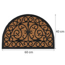 Limpiapies Medialuna 60X40 Cm Caucho Cafe/Negro