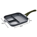 Sarten Antiadherente 3 Divisiones 26 cm Aluminio fundido Gris/Marmol