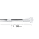 Barra Cortina Bano Extensible 110 a 200cm Aluminio