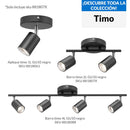 Barra Led Aluminio Negro