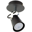 Aplique Aurus 1 Luz Metal Negro