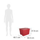 Caja Organizadora 60.3X37.8X48.1 Cm 75 L Rojo