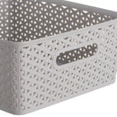 Canasto Ratan 30x13.5x35.5 cm 14.5 l Gris