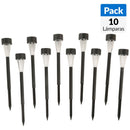 Pack 10 Estacas Solares Led 1 W IP54 Luz Fria