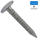 Clavo P/Teja Asfaltica 2.7 X3/4 Pulg Zincado Brillante 8 U.