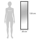 Espejo Decorativo Forma Rectangular 30X120 Cm Negro