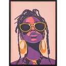 Cuadro Decorativo Neon Lady 40X55 Cm