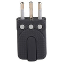 Enchufe Macho Volante Articulado 2P+T 10 A Gris