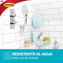 Gancho para Bano con Tiras Impermeables Mediano Blanco