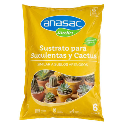 Sustrato Para Suculentas Y Cactus 6 L