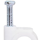 Grampa Con Clavo P/Cable Coaxial Rg6 7,0Mm - Blanco (25 U.S)