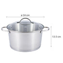 Olla de Acero inoxidable 24 cm 5.2 l Gris Olla