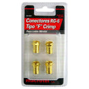 Pack De 4 Conectores Crimpeo F Rg6 Para Cable Coaxial
