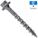 Tornillo Tirafondo Madera 1/2 Pulg 4 Mm 4 Unidad(Es)