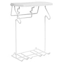 Porta bolsas para basura metal blanco