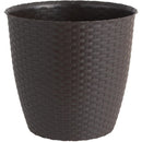Macetero Redondo De Plastico 33X30 Cm Marron