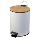 Papelero 5 Litros Metal Blanco