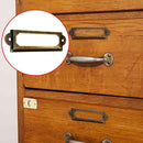Tarjetero Rectangular Antiguo Para Muebles Y Cajones