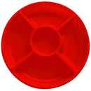Set 3 Bandejas Plastico Redonda 30.5X30.5 Cm Rojo