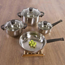Bateria de cocina 7 Piezas Acero inoxidable Plateado