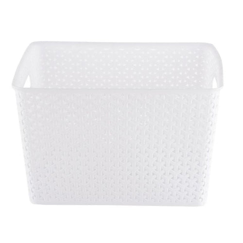 Canasto Ratan 30x22.5x35.5 cm 6 l Blanco