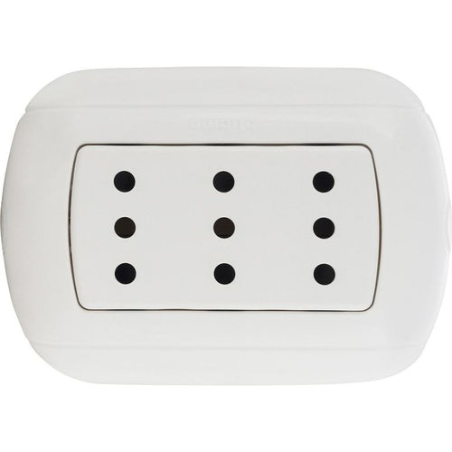 Enchufe 10A Triple Oval Blanco