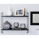 Repisa Vintage Acero 2 Nivel(es) 60x24x20 cm Negro