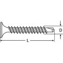 Tornillo Autoperforante Yeso-Carton 3 8 mm 100 unidad(es)