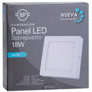 Panel LED cuadrado 22,5 cm 18 W luz fria