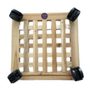 Porta Macetero Cuadrado Con Ruedas 30 Cm