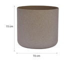 Macetero Denver de Plastico 16x15 cm Beige