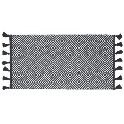 Bajada de Cama Algodon 60x110 cm Algodon Blanco/Gris