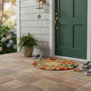 Limpiapies Flores 60x60 cm PVC Multicolor