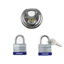 Set Candados 3 Unidades 7 Mm Plateado Con Clave