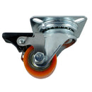 Rueda giratoria con freno pu 100kg