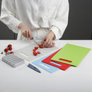 Set 4 Tablas de Cortar de Plastico 18.3x28 cm Azul/verde/gris/rojo