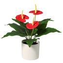 Planta Artificial Flores 30 Cm Rojo